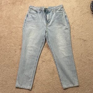 Madewell curvy perfect vintage jean, light wash 32